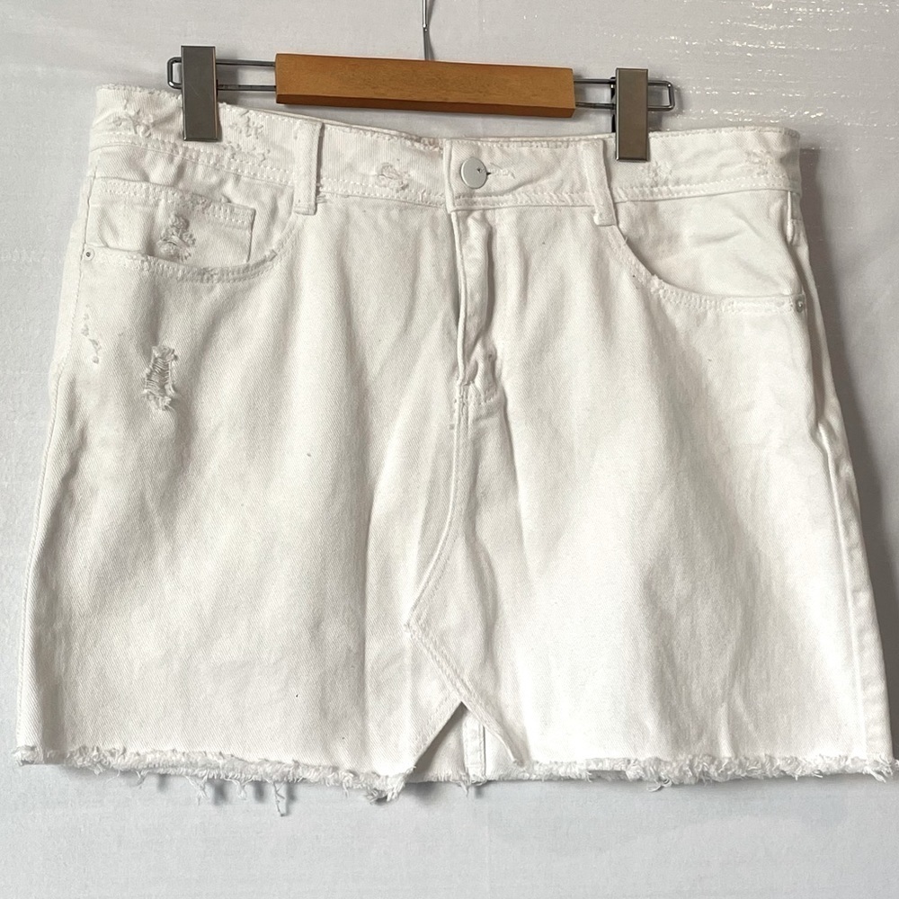 DENIM 24/7 white jeans skirt